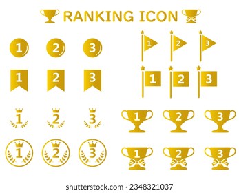 Vector illustration set of ranking icons