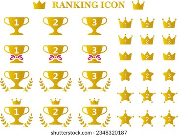 Vector illustration set of ranking and number icons