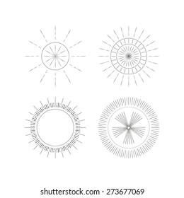Vector illustration of a set Ray Monogram.