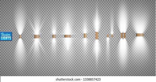 
Vector illustration, a set of razlichnyh spotlights. Light effects.