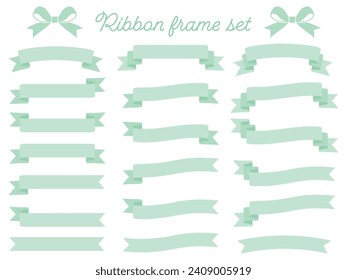 Vector illustration set of ribbon frames