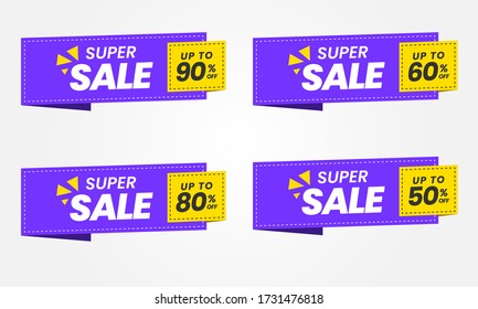 vector illustration set sale labels