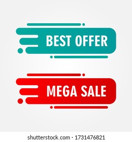 etiquetas de venta de conjuntos de ilustraciones vectoriales