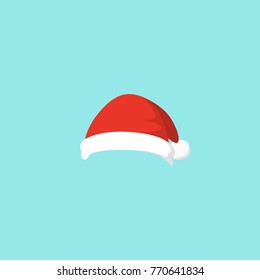 Vector illustration of set of Santa Hats in cartoon design.