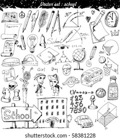 Vector Illustration Set - school