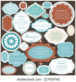 Similar Images, Stock Photos & Vectors of Vector illustration of a set of scrapbook design frame ...