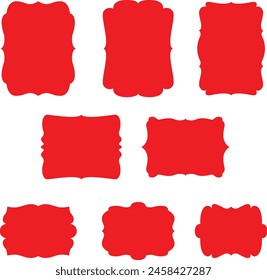 Vector illustration of a set of scrapbook design frames for birthdays and gifts - tags, labels, discount cards,