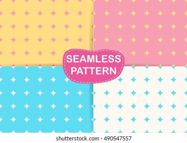 Vector illustration Set of seamless backgrounds and patterns