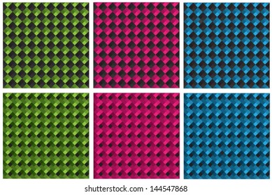 vector illustration set of seamless geometric retro square patterns background collection.Endless repeat texture graphic modern design for wallpaper,packaging,banners,invitations,business cards,fabric