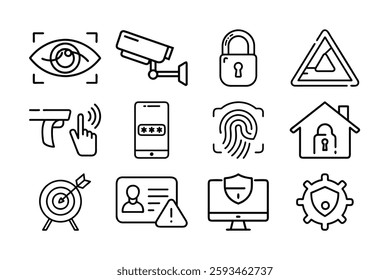 Vector Illustration Set of Security and Authentication Icons