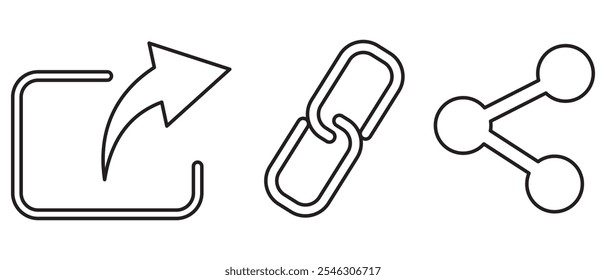 Ilustração vetorial do ícone de compartilhamento no fundo branco.  333