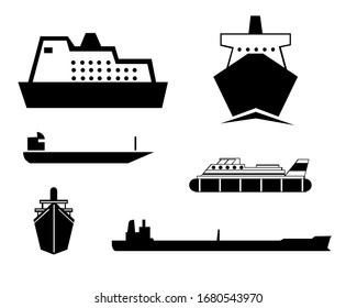 Vector - Illustration of   Set of ship symbol