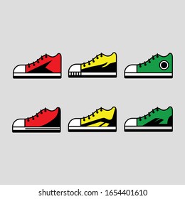Vektorillustration von Schuhmodellbildern