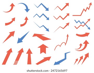 Vector illustration set of simple arrows