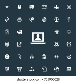 Vector Illustration Set Of Simple Business Icons. Elements Agreement, Earth, Cash And Other Synonyms College, Globe And Letter.