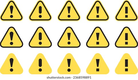 Vector illustration set of simple caution wind marks
