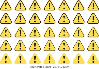 Vector illustration set of simple caution wind marks