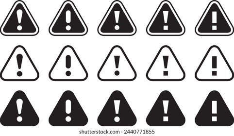 Vector illustration set of simple caution wind marks