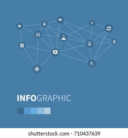 Vector Illustration Set Of Simple Communication Icons. Elements Epistle Author, Web, Location And Other Synonyms Plane, Author And Vitae.