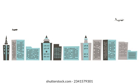 Vector Illustration set of simple and cute buildings.