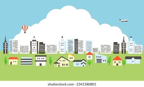 Vector Illustration set of simple and cute buildings.