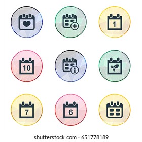 Vector Illustration Set Of Simple Date Icons. Elements Addition, Time, Plant And Other Synonyms Addition, Appointment And Date.