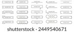Vector illustration set of simple decorative frames. Arrangement, frame, title
