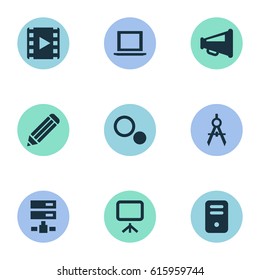 Vector Illustration Set Simple Design Icons Stock Vector (Royalty Free ...