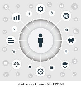 Vector Illustration Set Of Simple Design Icons. Elements Screw, Shopping Cart, Settings And Other Synonyms World, Quality And Up.