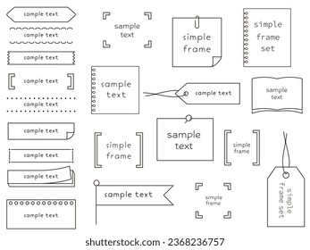 Vector illustration set of simple frames