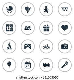 Vector Illustration Set Of Simple Holiday Icons. Elements Domestic, Mask, Soul And Other Synonyms Theater, Balloon And Speech.