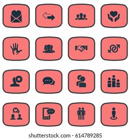 Vector Illustration Set Of Simple  Icons. Elements Helpful, Camaraderie, Symbol And Other Synonyms Winner, Arrows And Singleness.