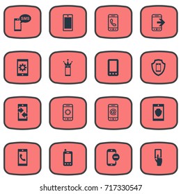 Vector Illustration Set Of Simple  Icons. Elements Settings, Communicating, Safeguard And Other Synonyms Settings, Crown And Incoming.