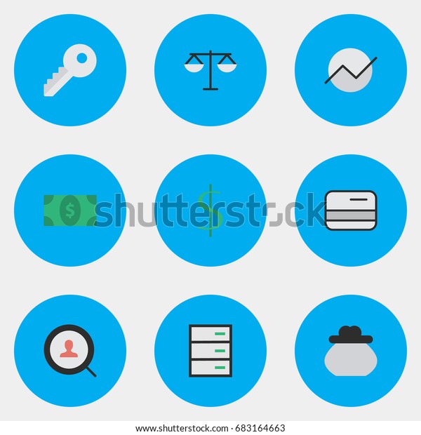Vector Illustration Set Simple Job Icons Stock Vector Royalty