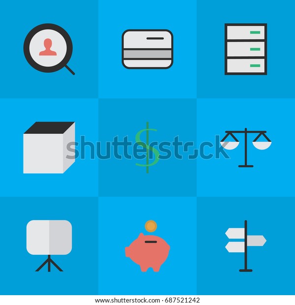 Vector Illustration Set Simple Job Icons Stock Vector Royalty