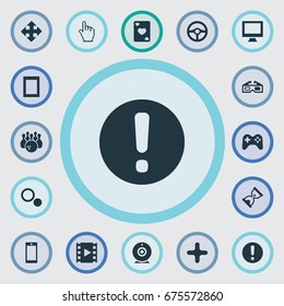 Vector Illustration Set Of Simple Leisure Icons. Elements Ace, Cinema, Phone And Other Synonyms Controller, Monitor And Setting.