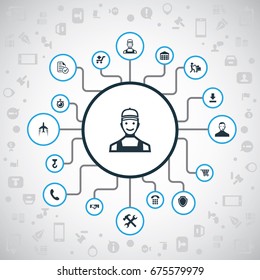 Vector Illustration Set Of Simple Logistics Icons. Elements Shield, Bottom Side, Shipping Vehicle And Other Synonyms Trolley, Numbers And Support.