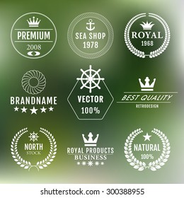 Vector illustration. Set simple logos.