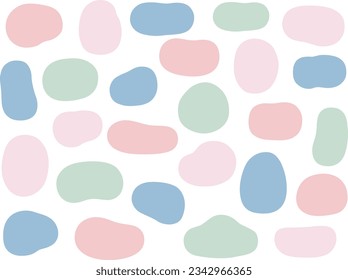 Vector illustration set of simple loose oval frames