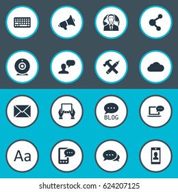 Vector Illustration Set Of Simple Newspaper Icons. Elements Share, Repair, Profile And Other Synonyms Man, Missive And Site.