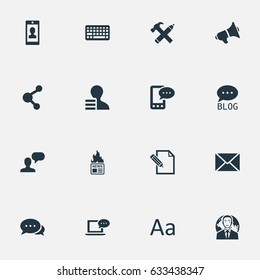 Vector Illustration Set Of Simple Newspaper Icons. Elements Gain, International Businessman, Document And Other Synonyms Smartphone, Forum And Coming.