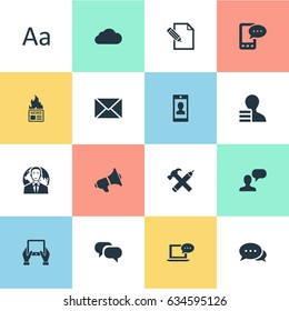 Vector Illustration Set Of Simple Newspaper Icons. Elements Argument, Notepad, Gazette And Other Synonyms Earnings, Smartphone And Considering.