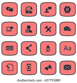 Vector Illustration Set Of Simple Newspaper Icons. Elements Post, Keypad, Repair And Other Synonyms Coming, Earnings And Smartphone.