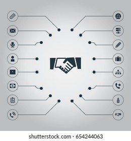 Vector Illustration Set Of Simple Partnership Icons. Elements Tag, Relationship, Cottage And Other Synonyms Postage, Chair And Housing.