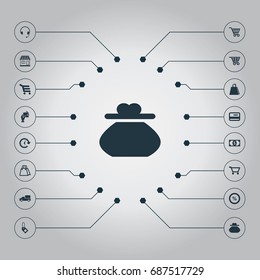 Vector Illustration Set Of Simple Sale Icons. Elements Sale, Buy Button, Plastic Money And Other Synonyms Banking, Online And Time.