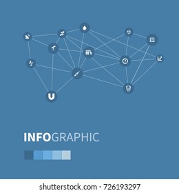 Vector Illustration Set Of Simple Science Icons. Elements Library, Loadstone, Telescope And Other Synonyms Environment, Chart And Iron.