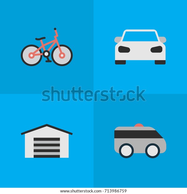 Vector\
Illustration Set Of Simple Shipping Icons. Elements Sport, Recycle,\
Armored And Other Synonyms Sport, Car And\
Shed.