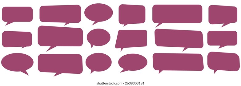 Vector illustration set of simple speech bubbles. Speech balloon, frame, stylish, variation design eps 10 