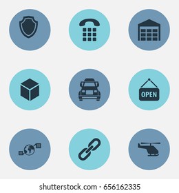 Vector Illustration Set Of Simple Systematization Icons. Elements Air Delivery, Conversation, Relation And Other Synonyms Shipping, Transportation And World.