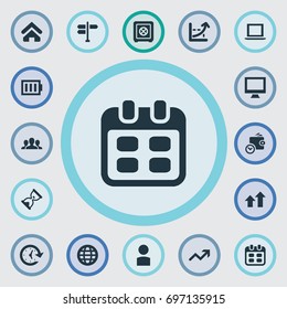 Vector Illustration Set Of Simple Teamwork Icons. Elements Signpost, Wallet, Member And Other Synonyms Success, Line And Residence.